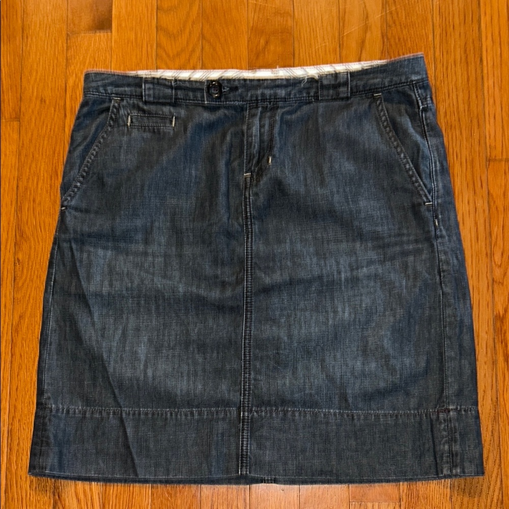Gap Denim Blue trouser style Women's Skirt Sz 6 100% cotton
